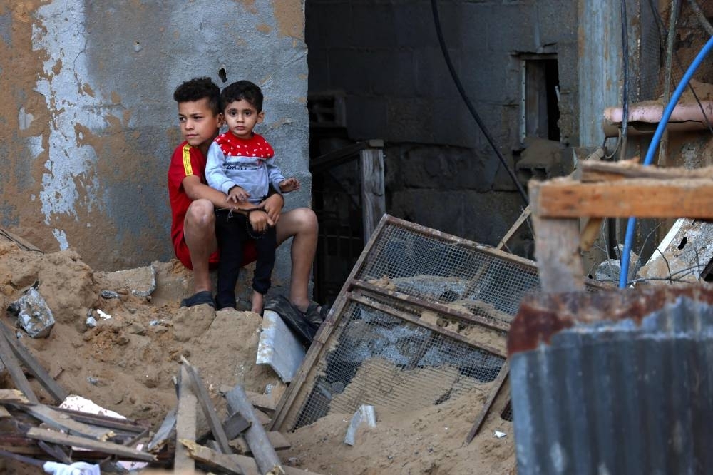 Two young boys in Gaza