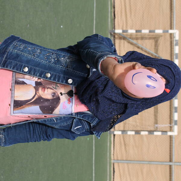 A girl in Za'atari Refugee Camp