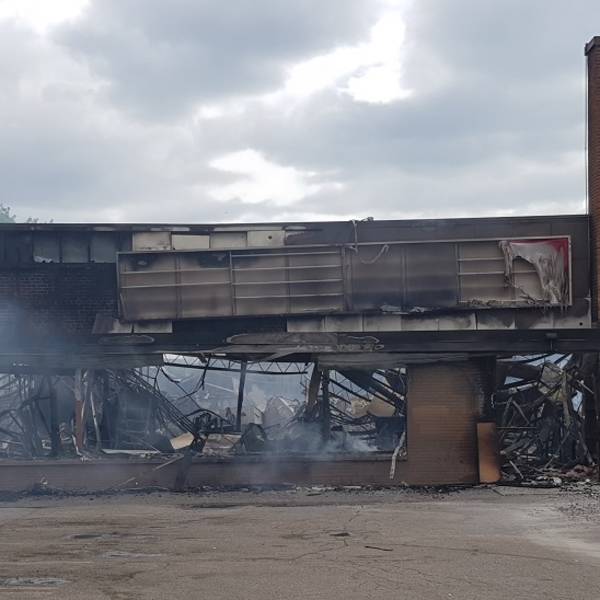 29 May20 Family Dollar Store on Lake Street smoldering