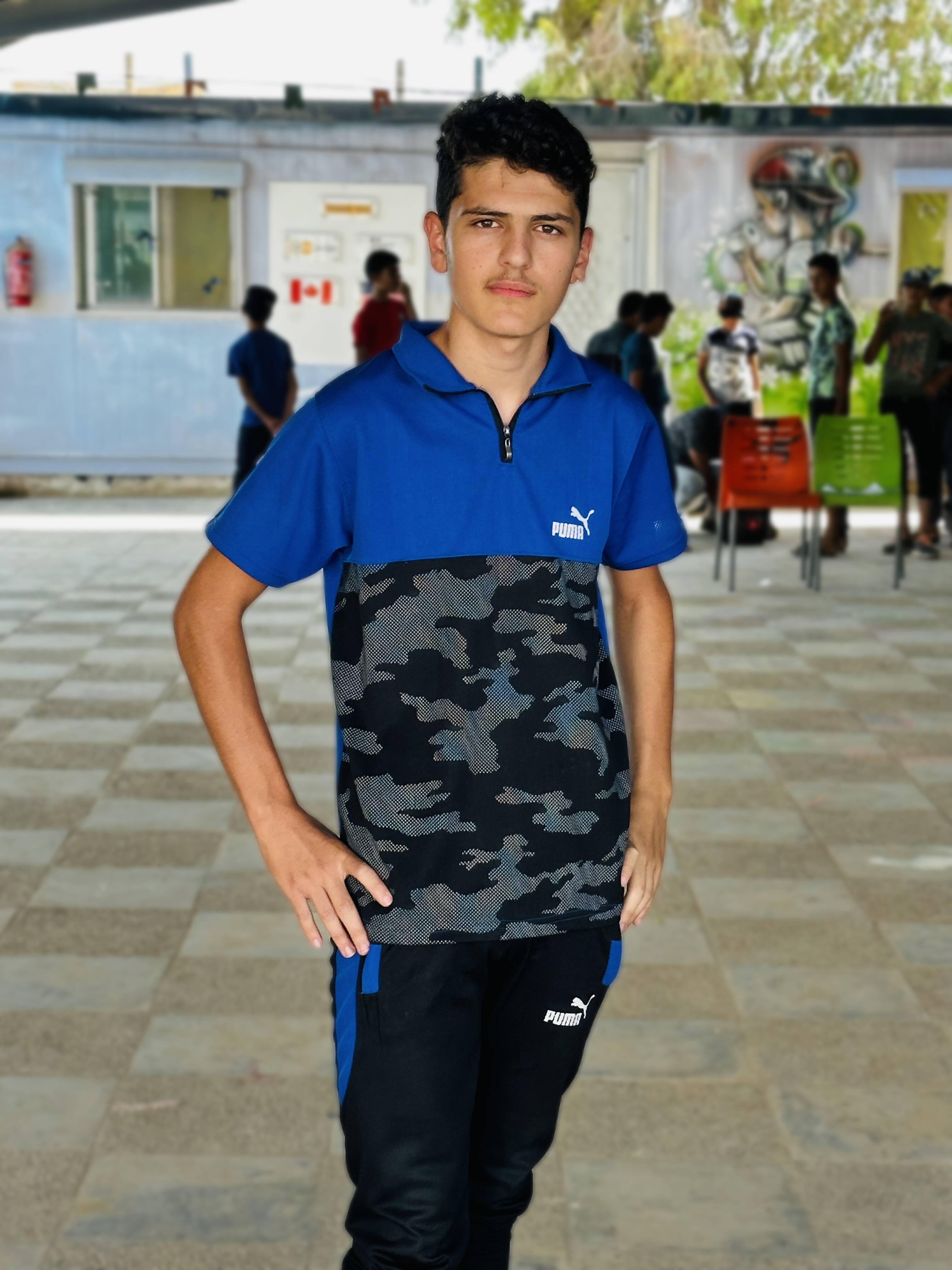 Boy posing in Zaatari